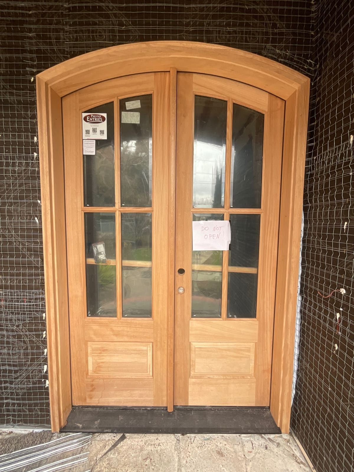 Custom door staining & finish (before / after) before